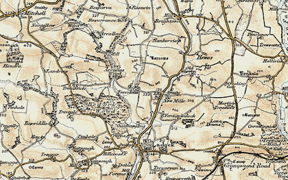 Old map of Trendeal in 1900