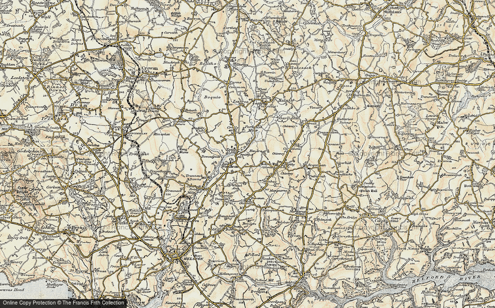 Old Map of Trenear, 1900 in 1900