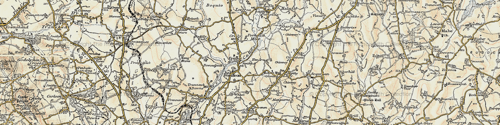 Old map of Trenear in 1900