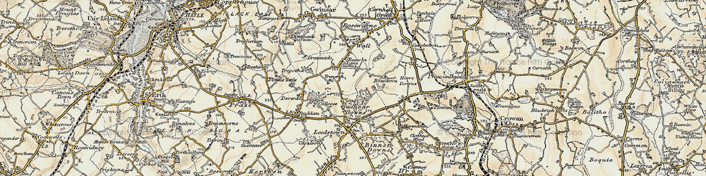 Old map of Trenerth in 1900