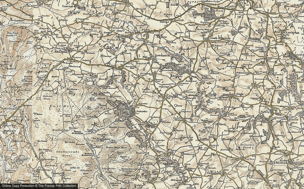 Old Map of Trenhorne, 1900 in 1900