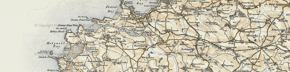 Old map of Treninnick in 1900