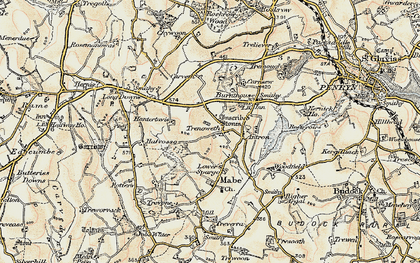 Old map of Trenoweth in 1900