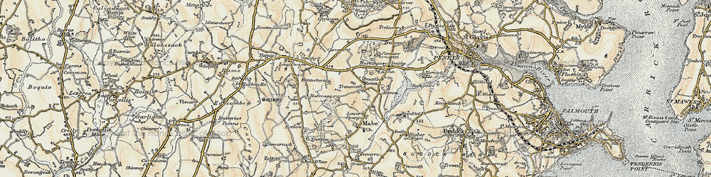 Old map of Trenoweth in 1900