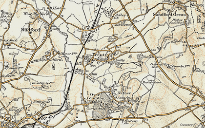 Old map of Trent in 1899