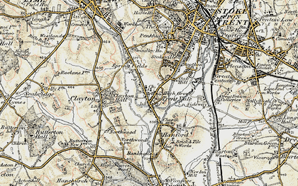 Old map of Trent Vale in 1902