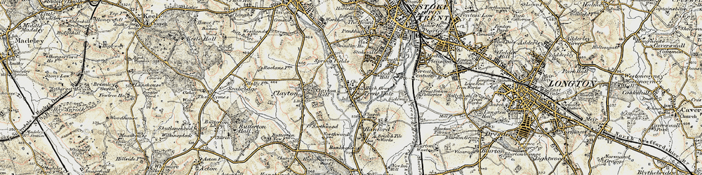 Old map of Trent Vale in 1902