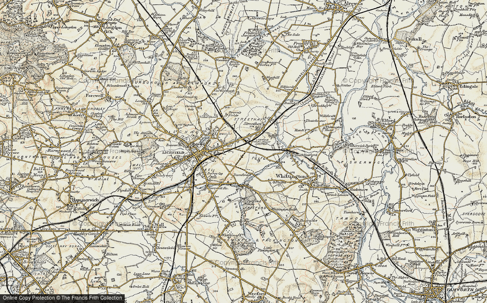 Old Map of Trent Valley, 1902 in 1902