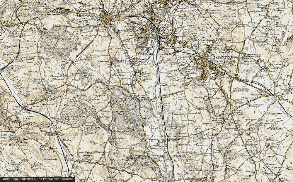 Old Map of Trentham, 1902 in 1902