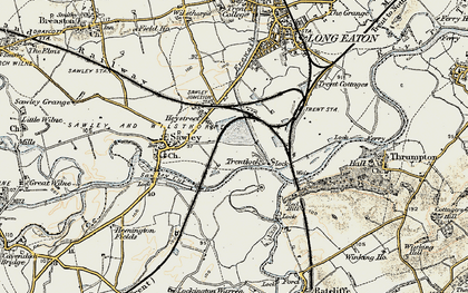 Old map of Trentlock in 1902-1903