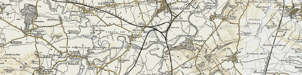 Old map of Trentlock in 1902-1903