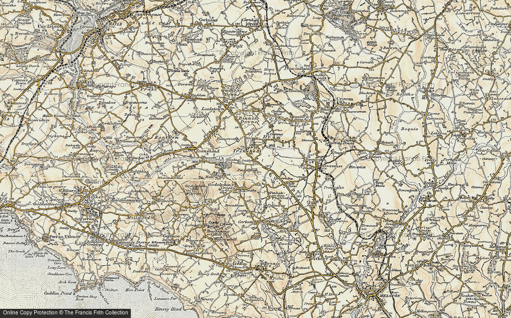 Old Map of Trenwheal, 1900 in 1900