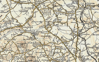 Old map of Trenwheal in 1900