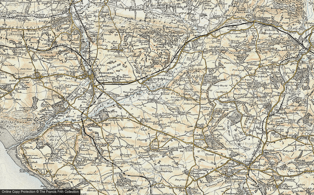 Old Map of Treoes, 1899-1900 in 1899-1900