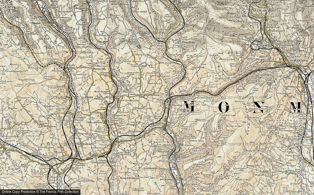 Old Map of Treowen, 1899-1900 in 1899-1900