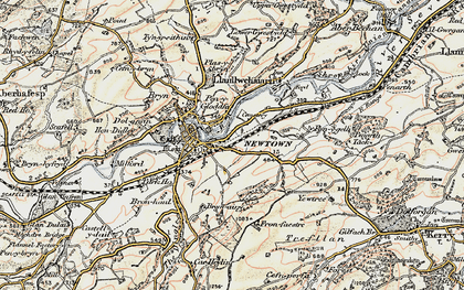 Old map of Bryneira in 1902-1903