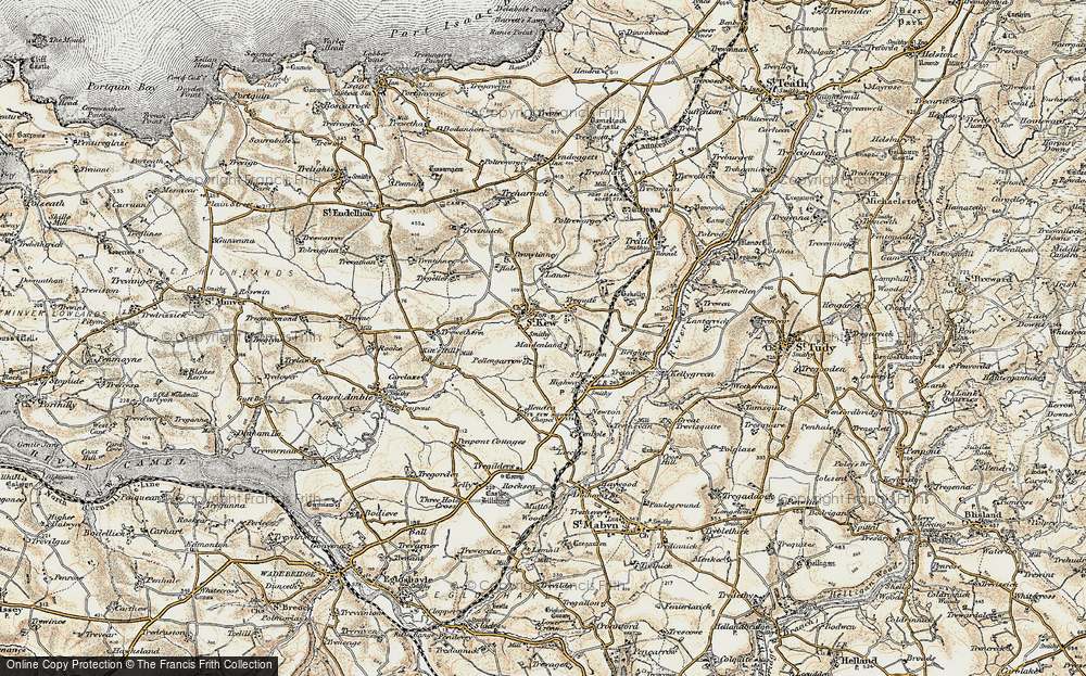 Old Map of Trequite, 1900 in 1900