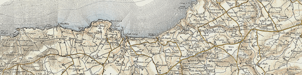 Old map of Tresaith in 1901