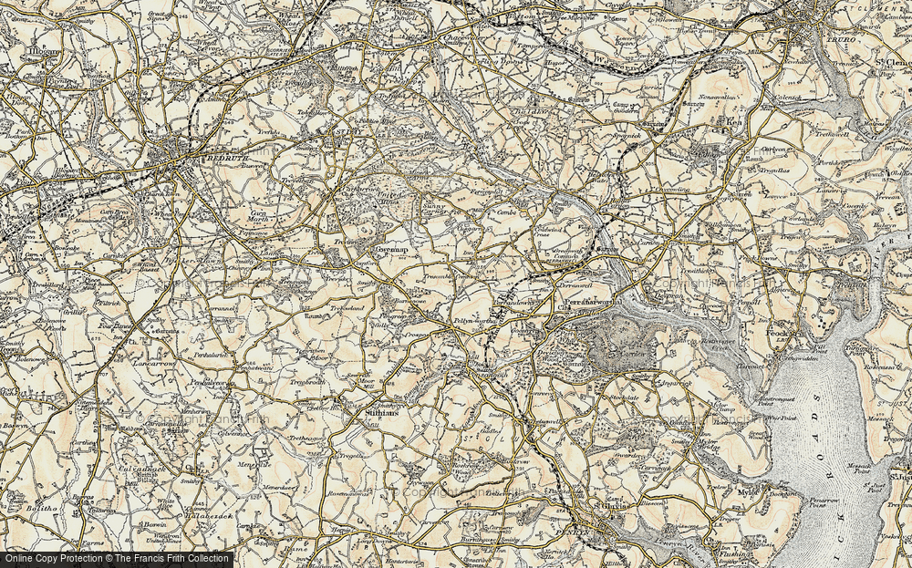 Old Map of Tresamble, 1900 in 1900