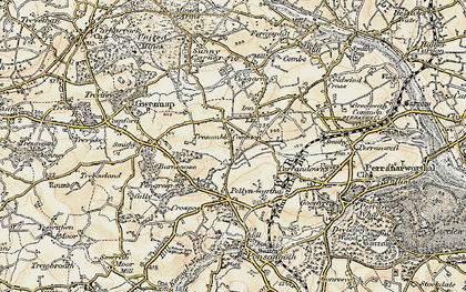 Old map of Tresamble in 1900
