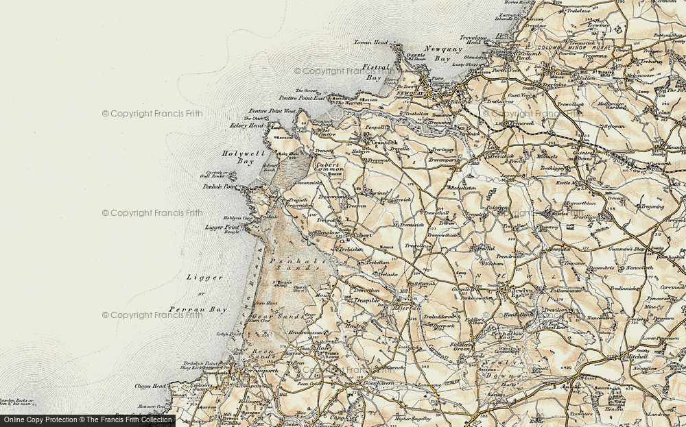 Old Map of Historic Map covering Trenissick in 1900