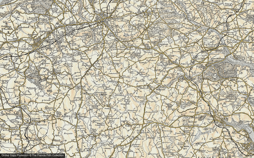 Old Map of Tresevern Croft, 1900 in 1900