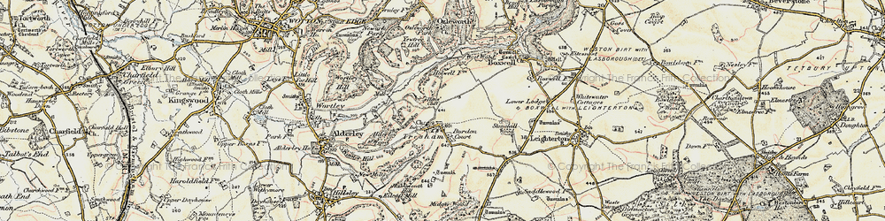 Old map of Tresham in 1898-1899