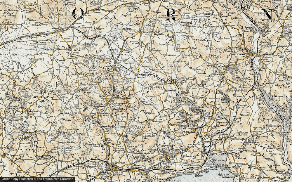 Old Map of Treskilling, 1900 in 1900