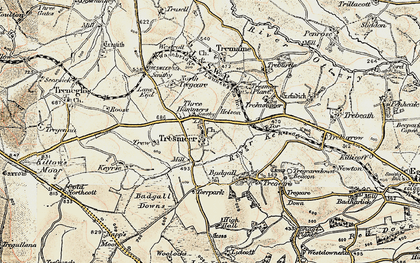 Old map of Tresmeer in 1900