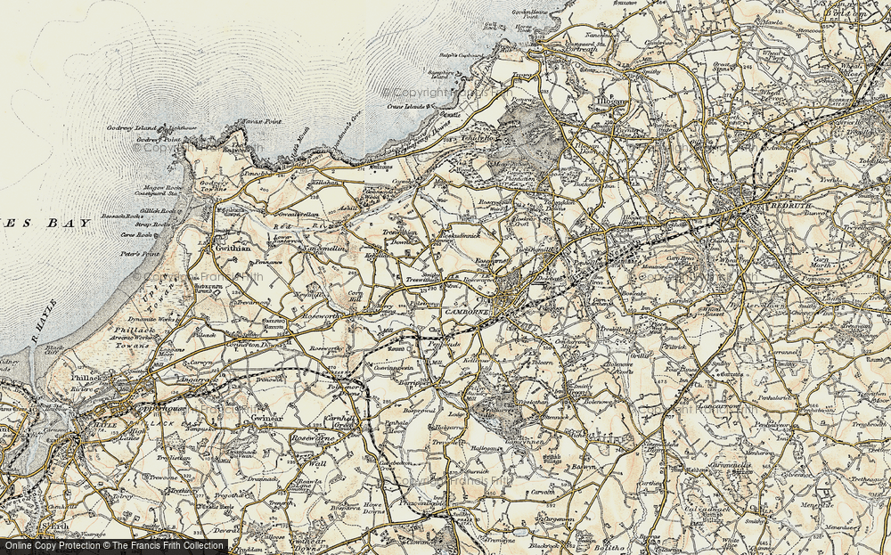 Old Map of Treswithian, 1900 in 1900
