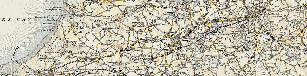 Old map of Treswithian in 1900