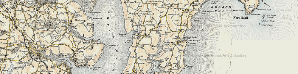 Old map of Trethewell in 1900