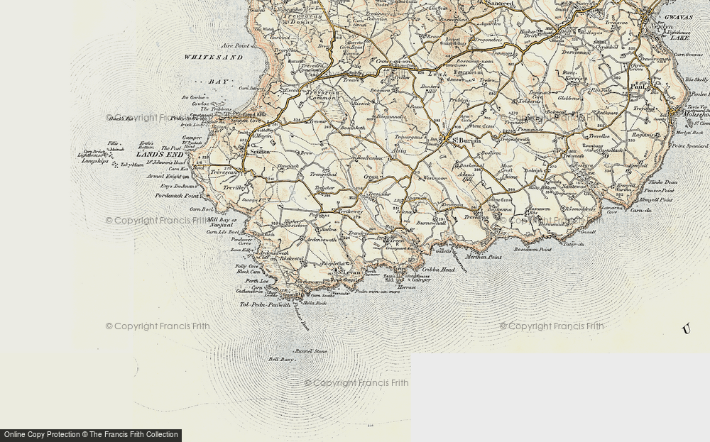 Old Map of Trethewey, 1900 in 1900
