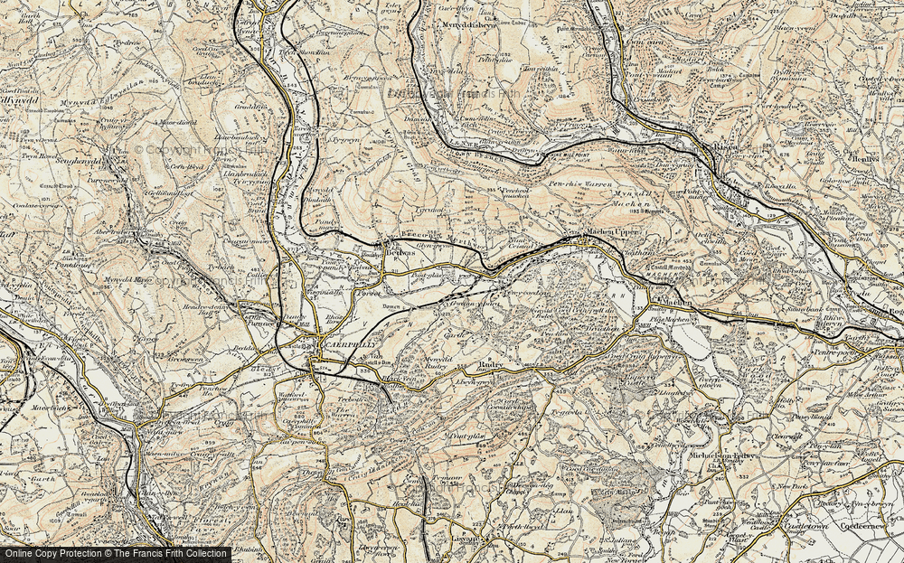 Old Map of Trethomas, 1899-1900 in 1899-1900