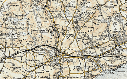 Old map of Trethowel in 1900