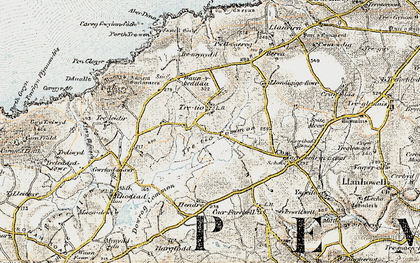 Old map of Tretio in 0-1912