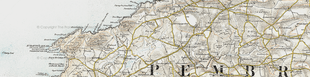 Old map of Tretio in 0-1912
