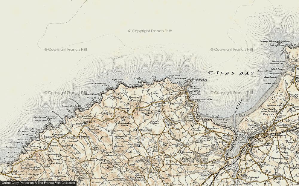 Old Map of Trevalgan, 1900 in 1900