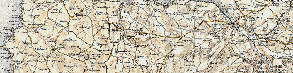 Old map of Trevance in 1900