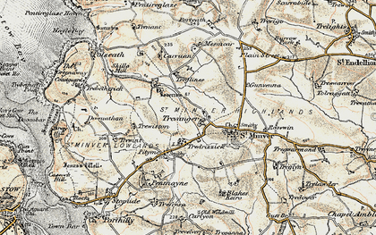 Old map of Trevanger in 1900