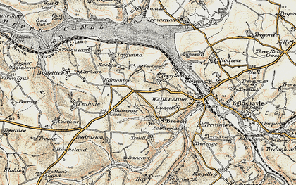 Old map of Trevanson in 1900