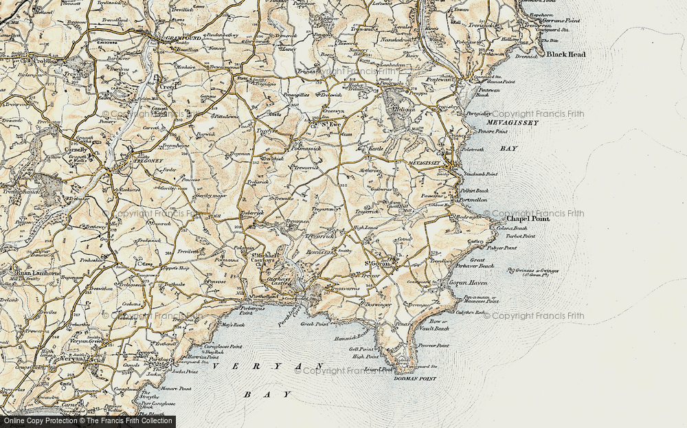 Old Map of Trevarrick, 1900 in 1900