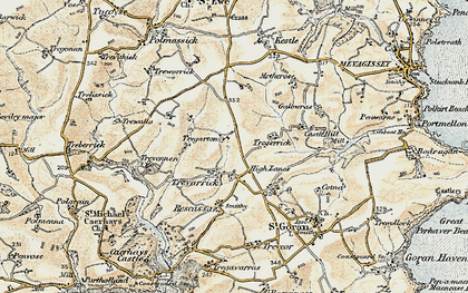 Old map of Trevarrick in 1900