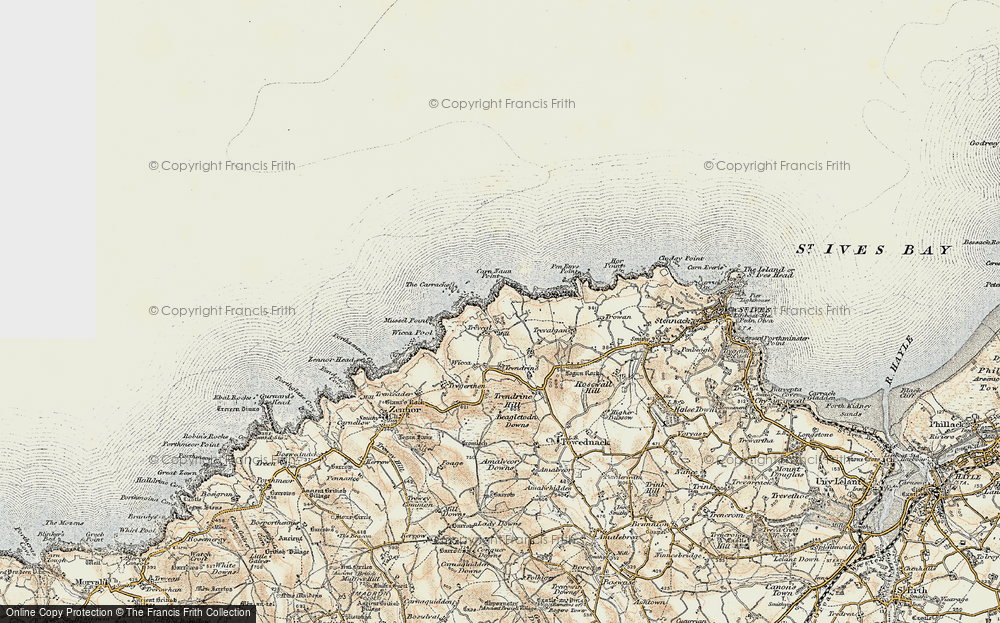 Old Map of Treveal, 1900 in 1900