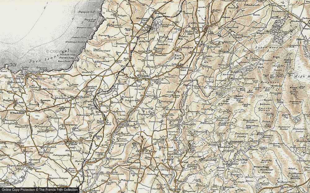Old Map of Treveighan, 1900 in 1900