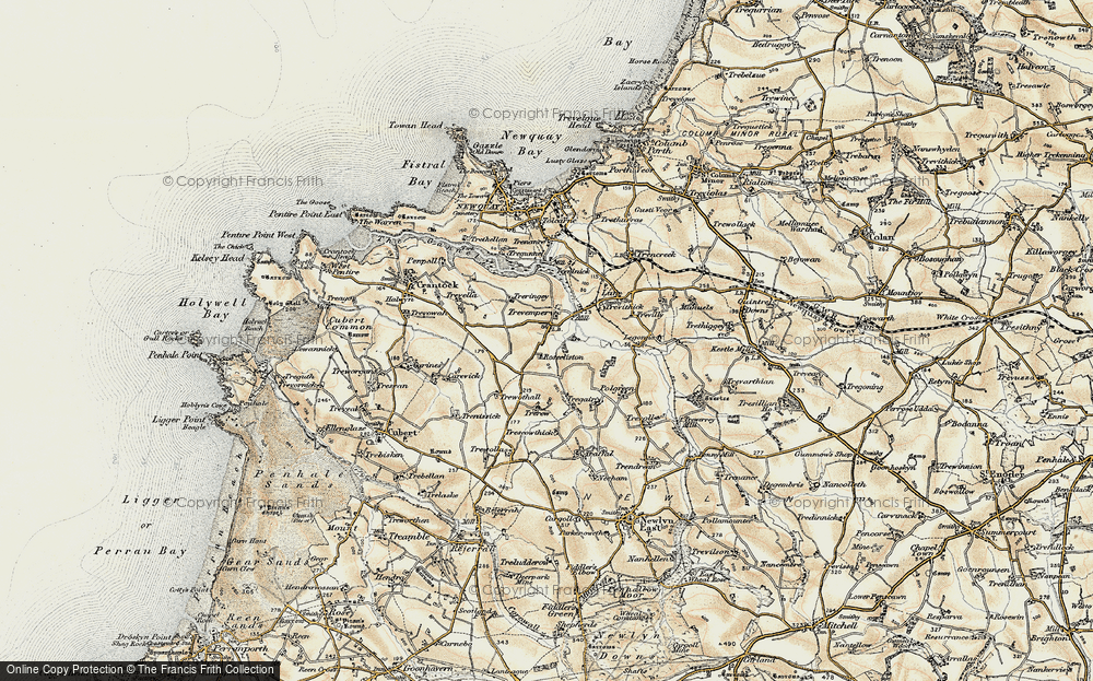 Old Map of Trevemper, 1900 in 1900