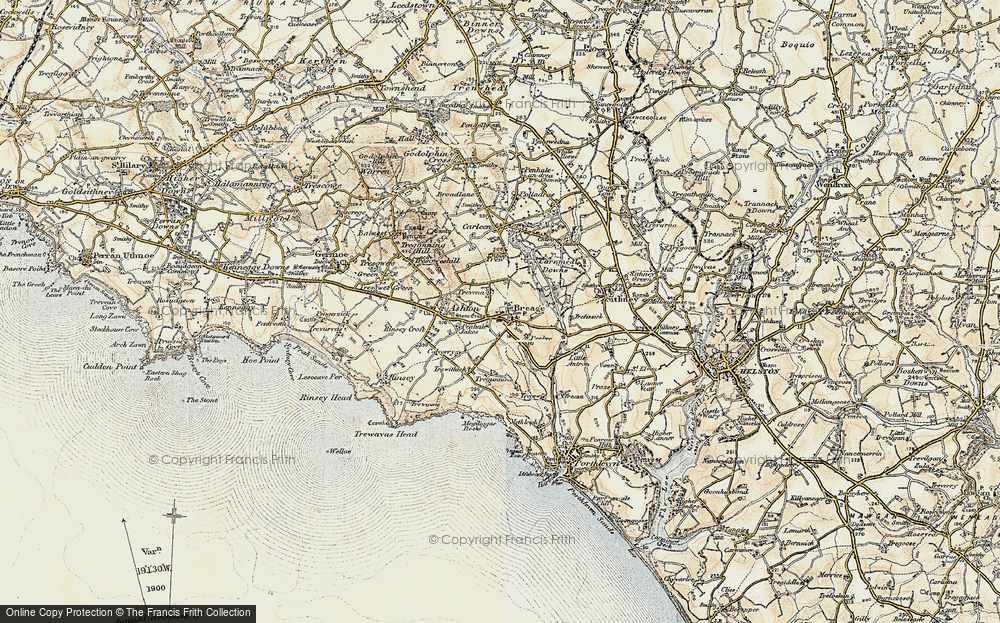 Old Map of Trevena, 1900 in 1900