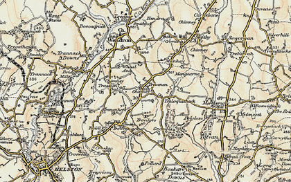 Old map of Trevenen in 1900