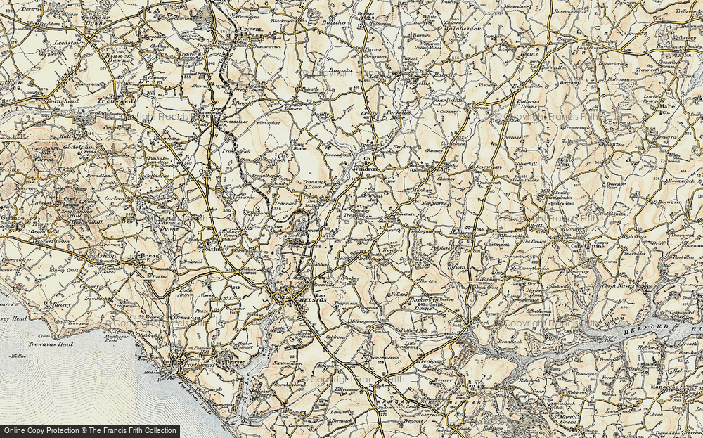 Old Map of Trevenen Bal, 1900 in 1900