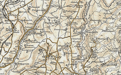 Old map of Trevenning in 1900